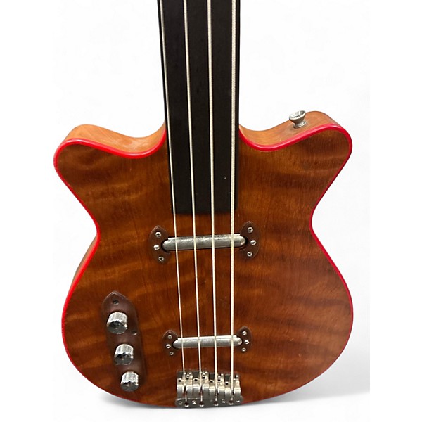 Used Grez Mendocino Fretless Left Handed Natural Electric Bass Guitar