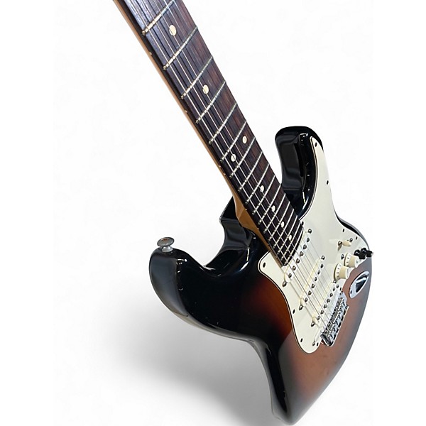 Used 2012 Fender VG Stratocaster 3 Tone Sunburst Solid Body Electric Guitar