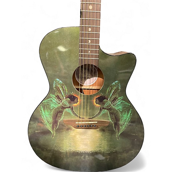 Used Luna Gypsy Spalt Acoustic Diaphanous Faeries  Acoustic Guitar