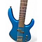 Used Squier HM 5 String Blue Electric Bass Guitar thumbnail