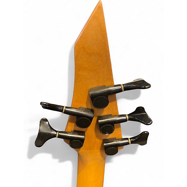 Used Squier HM 5 String Blue Electric Bass Guitar