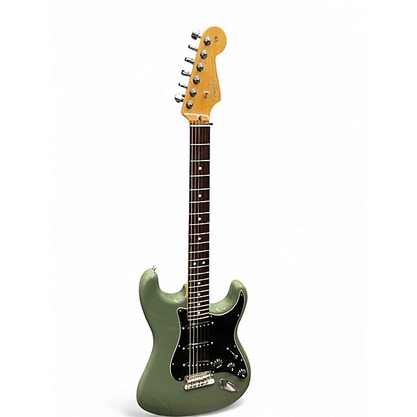 Used Fender American Professional Stratocaster SSS Antique Olive Solid Body Electric Guitar