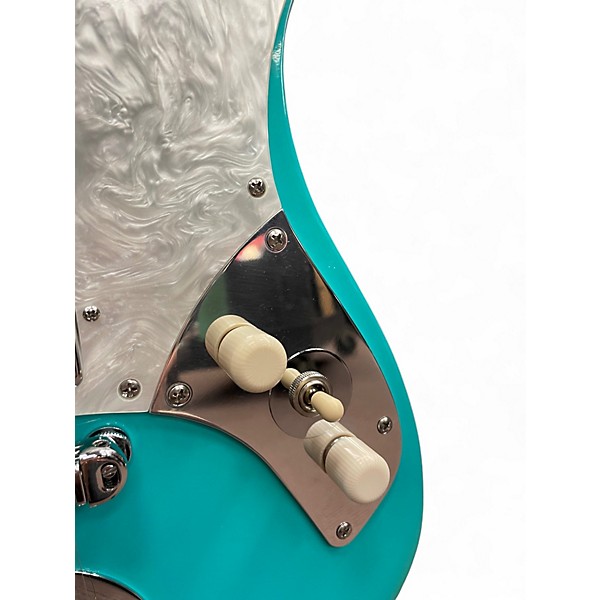 Used 2019 Malinoski Hornet Teal Solid Body Electric Guitar