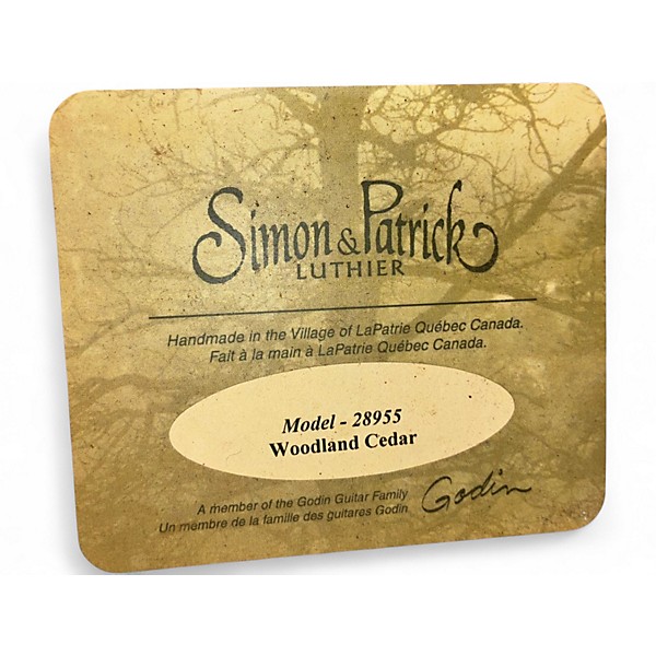 Used Simon & Patrick 28955 Woodland Cedar Natural Acoustic Guitar