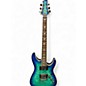 Used Schecter Guitar Research Omen Extreme 6 Ocean Blue Burst Solid Body Electric Guitar