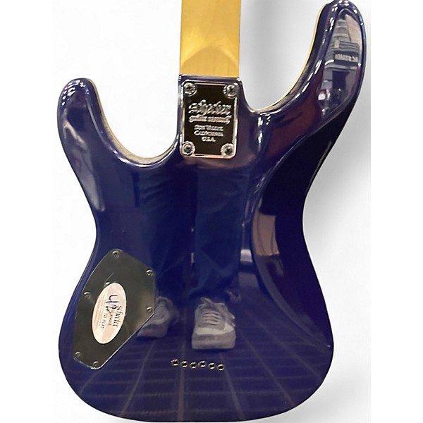 Used Schecter Guitar Research Omen Extreme 6 Ocean Blue Burst Solid Body Electric Guitar