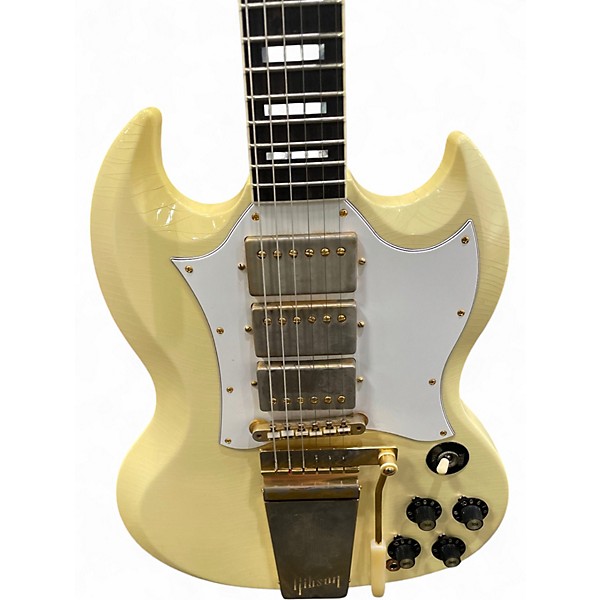 Used Gibson Jimi Hendrix 1967 SG Custom Aged Polaris White Solid Body Electric Guitar