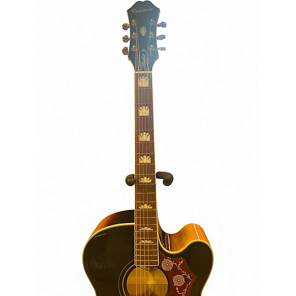 Used Epiphone J-200EC 2 Tone Sunburst Acoustic Electric Guitar