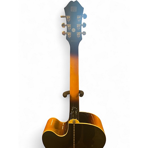 Used Epiphone J-200EC 2 Tone Sunburst Acoustic Electric Guitar