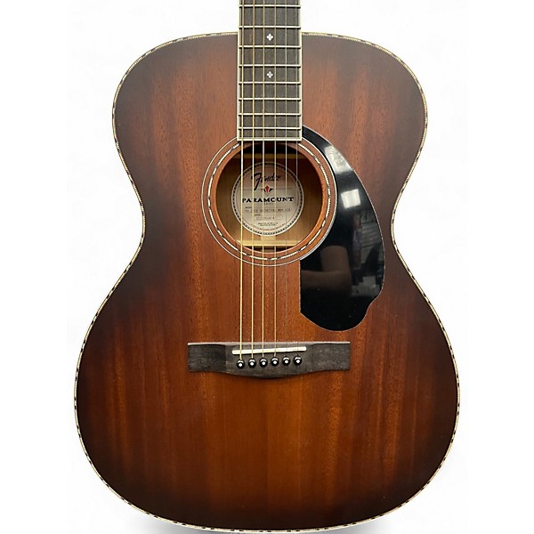 Used Fender Paramount PO-220E Orchestra Mahogany Acoustic Electric Guitar