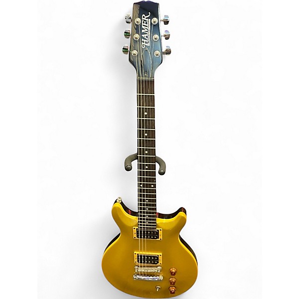 Used Hamer Slammer Seris Gold Solid Body Electric Guitar