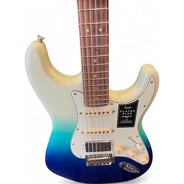Used Fender Player Plus Stratocaster HSS Belair Blue Solid Body Electric Guitar