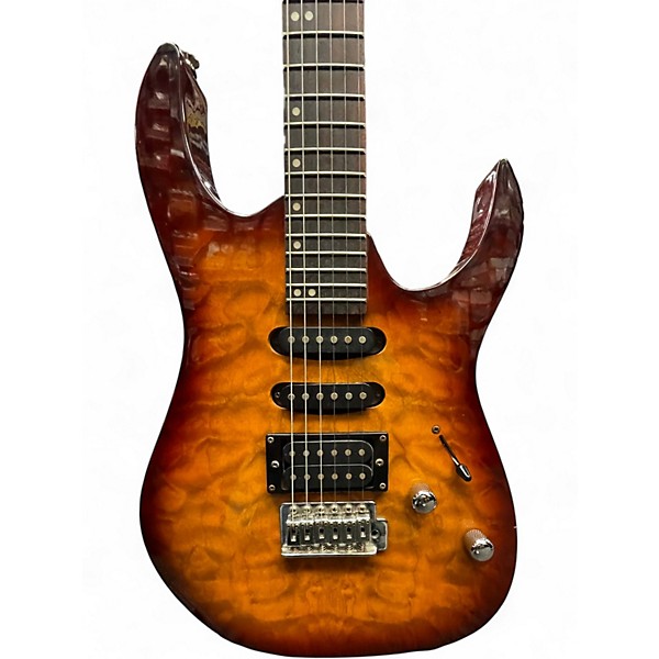 Used Washburn WR150 Amber Solid Body Electric Guitar