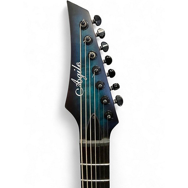 Used Agile Interceptor 7 string Aqua Burst Solid Body Electric Guitar