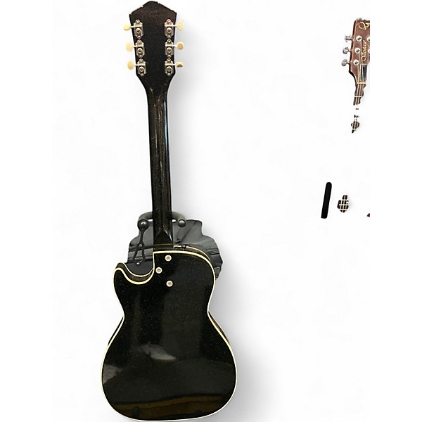 Vintage 1960s Silvertone JUPITER Black Sparkle Solid Body Electric Guitar