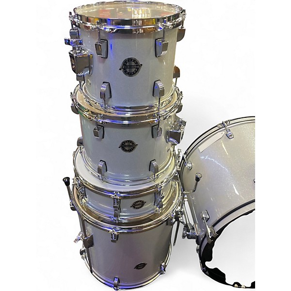 Used Ludwig 5 Piece Accent Silver Sparkle Drum Kit
