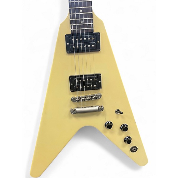 Vintage 1985 Gibson Flying V Cream Solid Body Electric Guitar