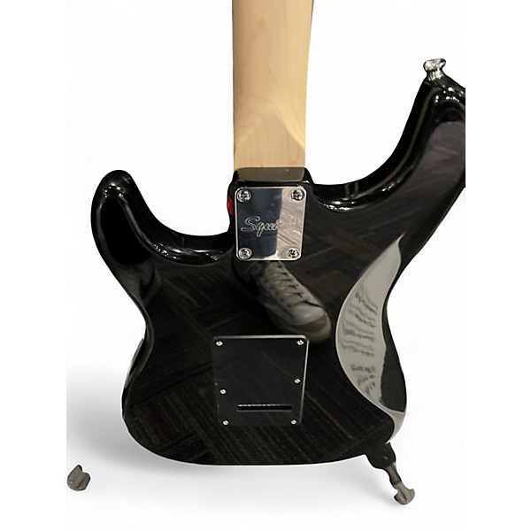 Used Squier Standard Stratocaster Black Solid Body Electric Guitar