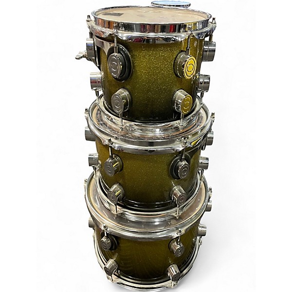 Used PDP by DW 7 Piece X7 Black and Yellow Drum Kit