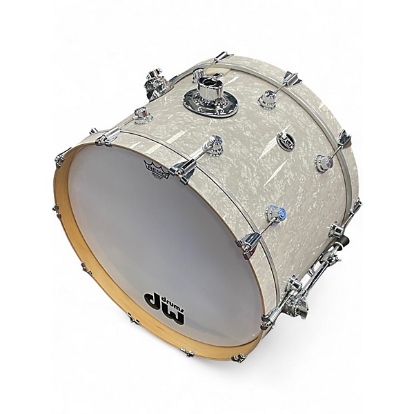 Used DW 5 Piece Performance Series White Marine Drum Kit