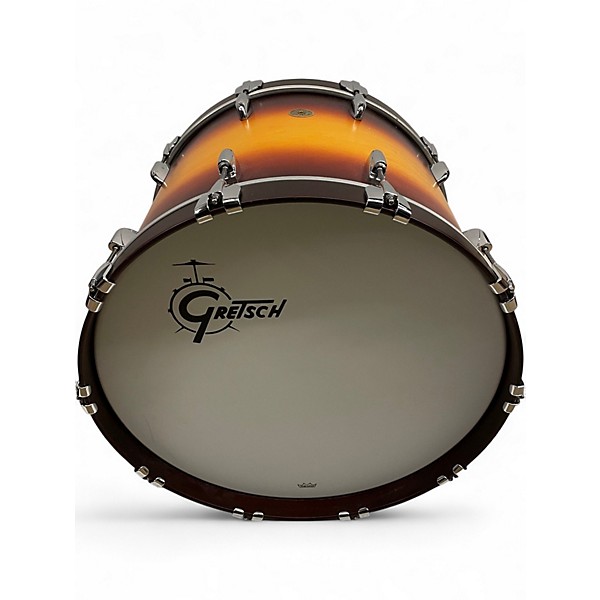 Used Gretsch Drums 4 Piece USA CUSTOM SATIN AMBER WALNUT BURST Drum Kit