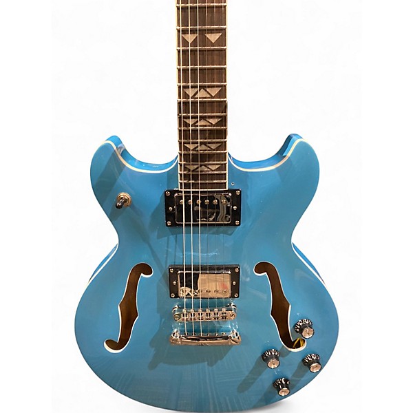 Used West Creek 333 Blue Hollow Body Electric Guitar