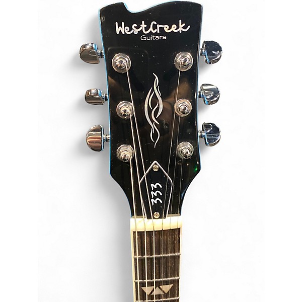 Used West Creek 333 Blue Hollow Body Electric Guitar