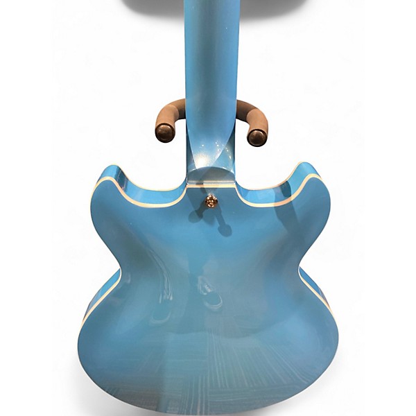 Used West Creek 333 Blue Hollow Body Electric Guitar