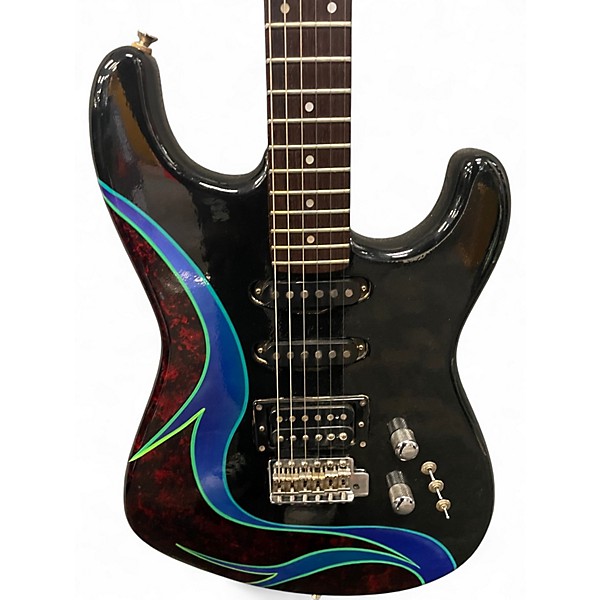 Used Squier Stratocaster HSS Custom Graphic Solid Body Electric Guitar