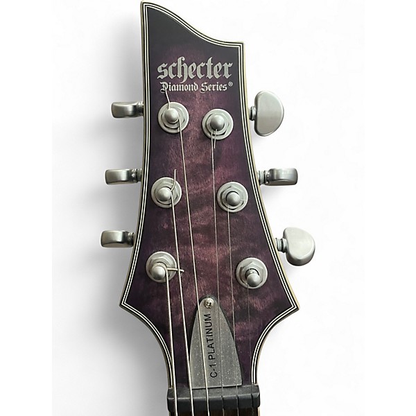 Used Schecter Guitar Research Diamond Series PT Purple Solid Body Electric Guitar