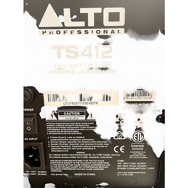 Used Alto TS412 Powered Speaker