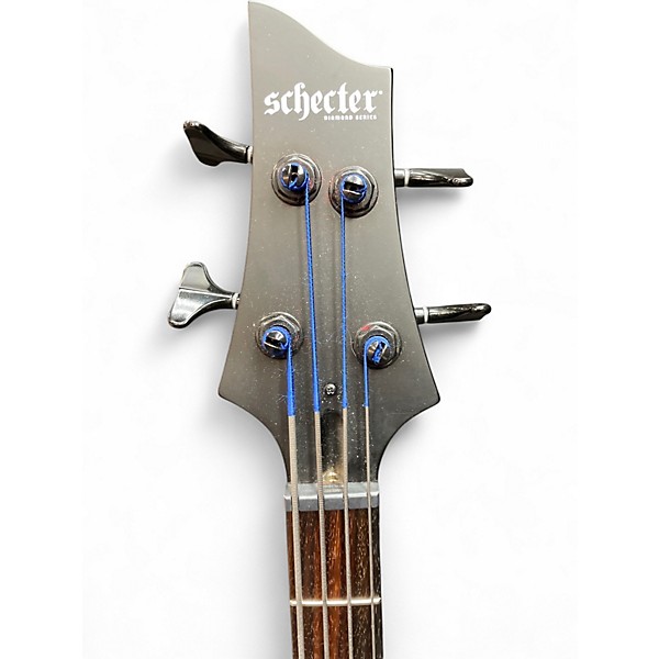 Used Schecter Guitar Research STILETTO STEALTH Satin Black Electric Bass Guitar