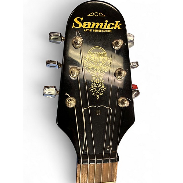 Used Samick Mini Flying V black Solid Body Electric Guitar