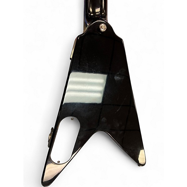 Used Samick Mini Flying V black Solid Body Electric Guitar