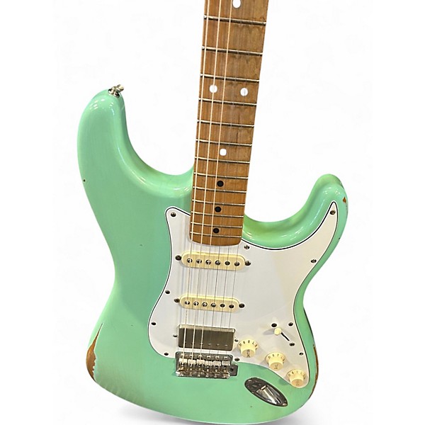 Used 2020 Fender Vintera Road Worn '50s Stratocaster Surf Green Solid Body Electric Guitar