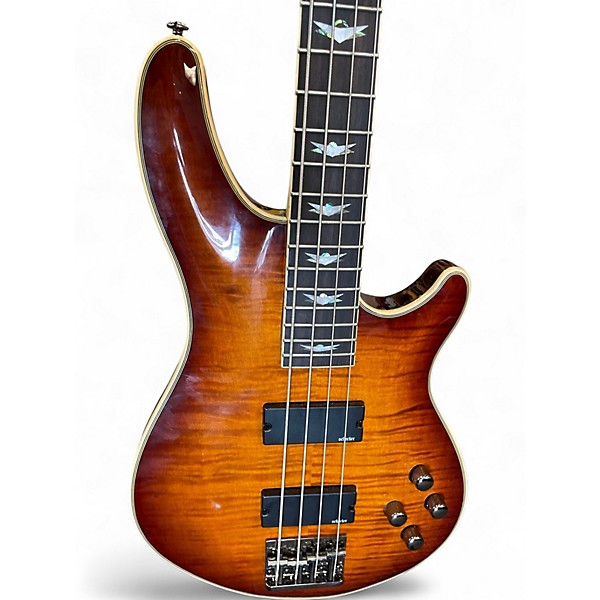 Used Schecter Guitar Research Omen Extreme 4 String Vintage Sunburst Electric Bass Guitar