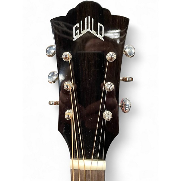 Used Guild OM260CE DELUXE BURL Sunburst Acoustic Electric Guitar