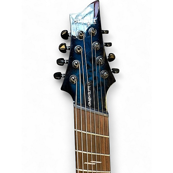 Used 2025 Schecter Guitar Research OMEN ELITE 8 Trans Blue Solid Body Electric Guitar