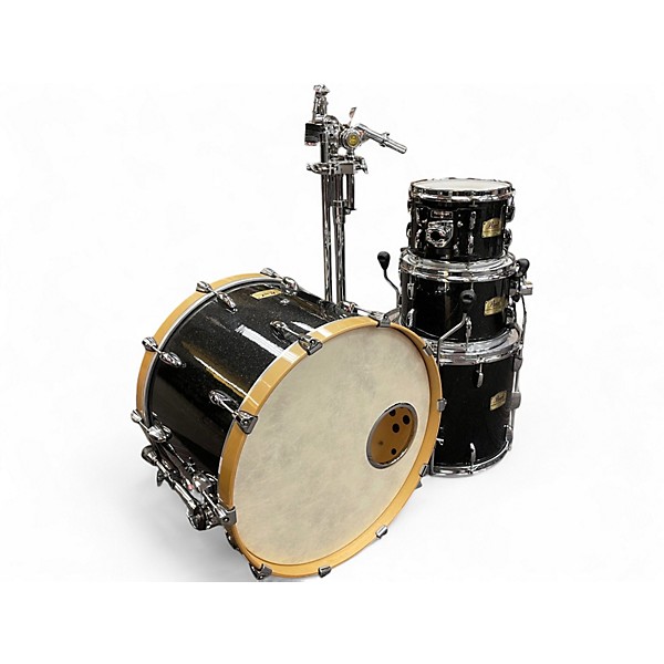 Used Pearl 4 Piece Session Studio Classic Black Sparkle Drum Kit