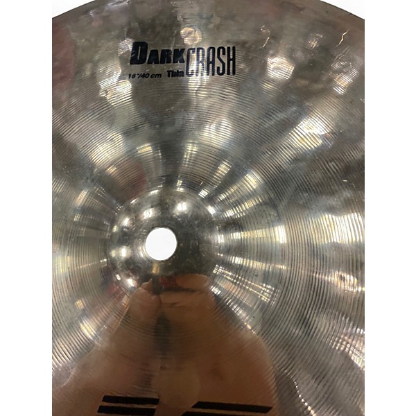 Used Zildjian 16in K Thin Dark Crash Brilliant Cymbal