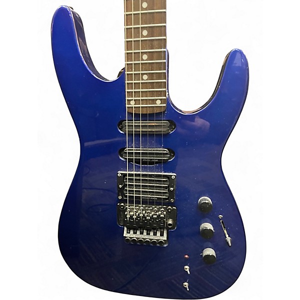 Vintage 1990s Kramer Baretta Metallic Blue Solid Body Electric Guitar