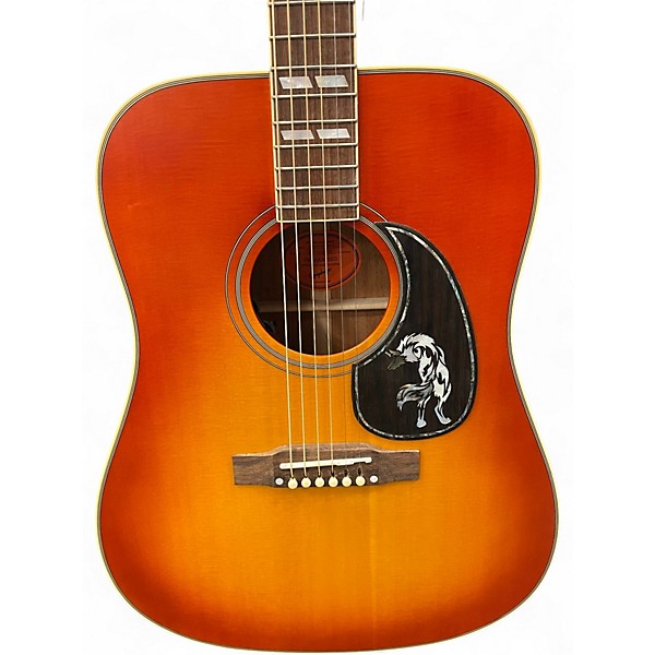 Used Epiphone Inspired by Gibson Hummingbird Aged Cherry Sunburst Acoustic Electric Guitar