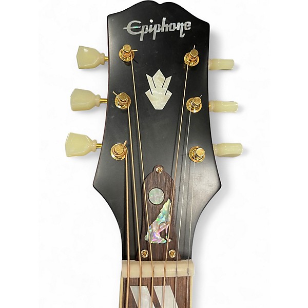 Used Epiphone Inspired by Gibson Hummingbird Aged Cherry Sunburst Acoustic Electric Guitar