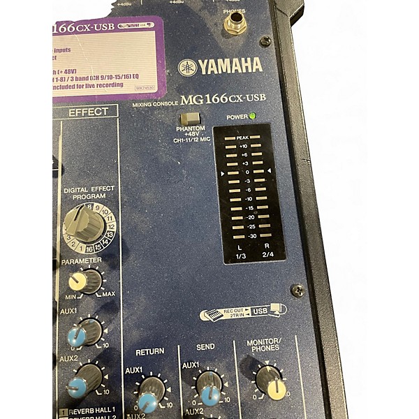 Used Yamaha MG166CXUSB Unpowered Mixer