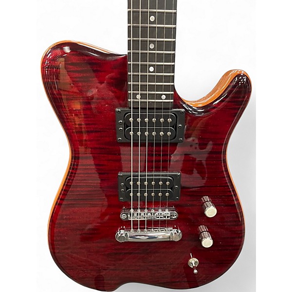 Used Kiesel Allan Holdsworth Signature Flame Maple Cap Trans Crimson Red Solid Body Electric Guitar