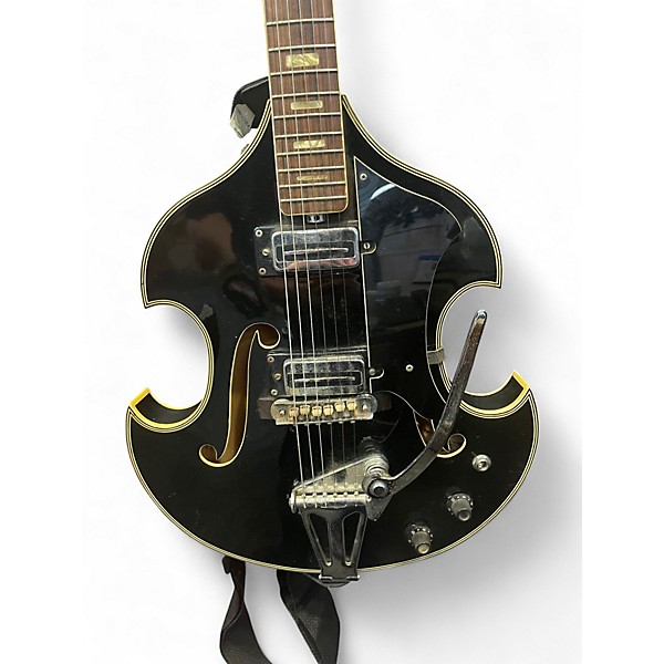 Used Firstman Liverpool Black Hollow Body Electric Guitar