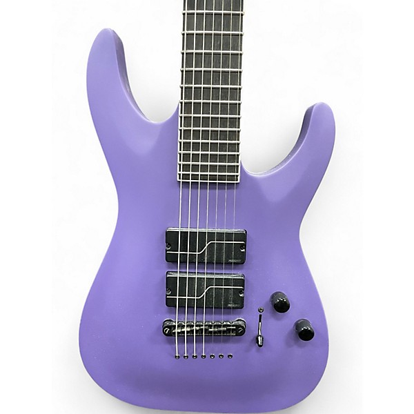 Used ESP LTD SC607B 7 String Baritone Purple Solid Body Electric Guitar