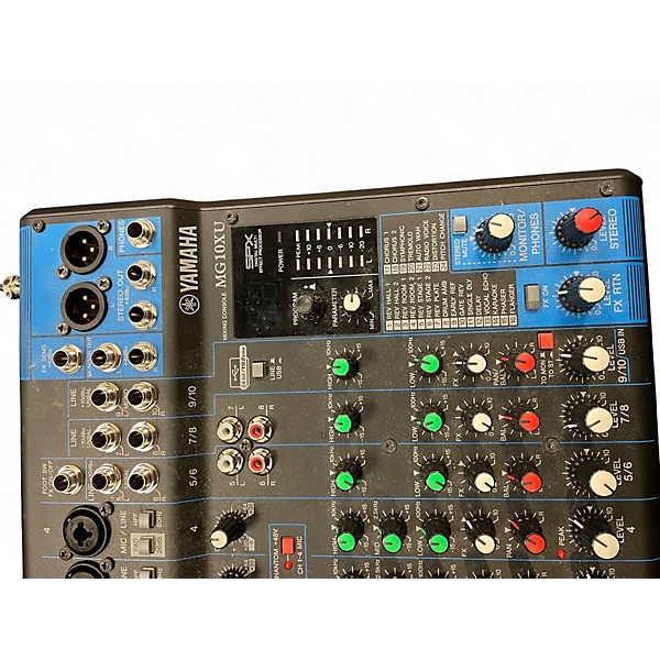 Used Yamaha MG10XU 10 Channel Mixer with Effects Unpowered Mixer