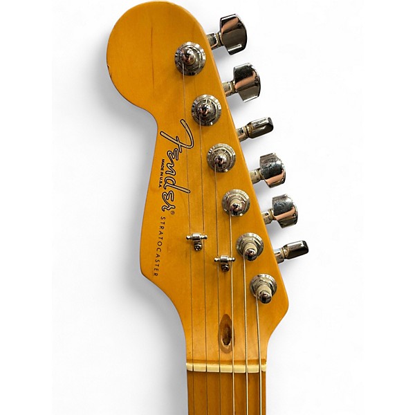 Used Fender American Standard Stratocaster Black Solid Body Electric Guitar