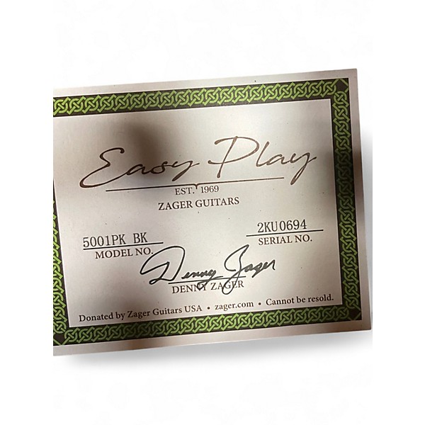 Used Zager Easy Play 5001pk black Acoustic Guitar